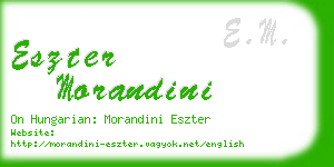 eszter morandini business card